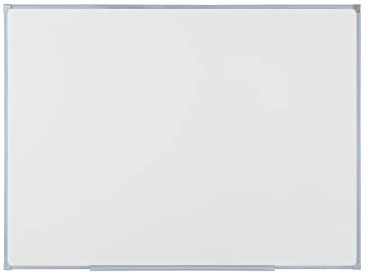 BoardsPlus Economy Magnetisk whiteboard, 60 x 45 cm, Torrlackerad stålyta, Tech Alloy Ram Grå