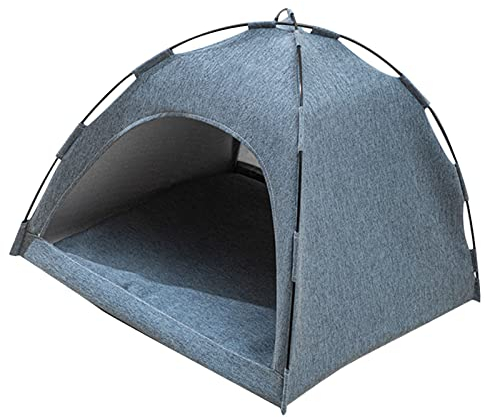 Cosiki Katzenhöhle, Katzenhaus, Bequem Katzenzelt Katzenbett Lften Weiches und Warmes Katzenhaus für Drinnen Katzenbett Höhle Katzenbett Flauschig für Kätzchen kleine, mittelgroße Haustier(Blau)