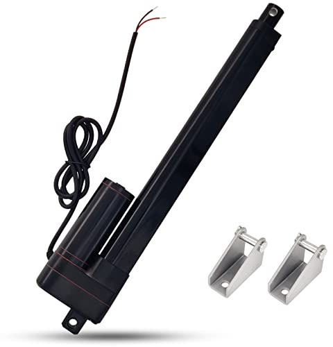 Jvnvlki Linjär drivning med 250 mm slaglängd, 3 000 N, IP65-vattentät, 12 V, linjärmotor, 5 mm/s, med monteringsfäste, för lyftarm, dörr, skåp, fönsteröppnare, dörröppnare, hemautomatisering
