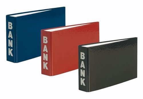 Luxtor 3 Bankordner 140x250mm Ordner f??r Kontoausz??ge | je 1x blau, rot und schwarz