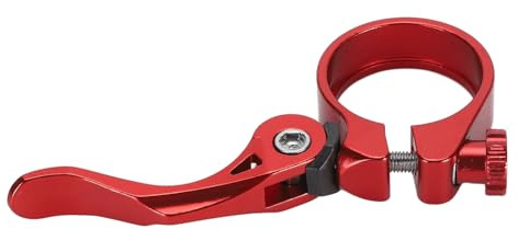 Schnellspanner-Fahrrad-Sattelstützenklemme, 34,9 Mm Aluminiumlegierung, Leichte, Stabile Verbindung, Sattelklemmen für Mountainbike-Sitze und -Sättel (Rot)