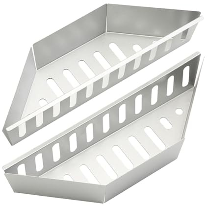 Holzkohlekorb, Edelstahl, Holzkohlebehälter, konturierter Karbon-Brikett-Grillkörbe (2 Stück)