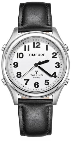 Orologio parlante, controllo delle onde radio, indicazione vocale di ora/data/allarme, indicazione dell'ora, nessuna ricarica necessaria, nessuna app necessaria, adatto per anziani/ipovedenti, TU-0901