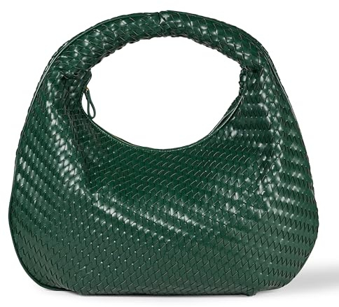 Amazon Essentials Borsa a tracolla in tessuto, verde