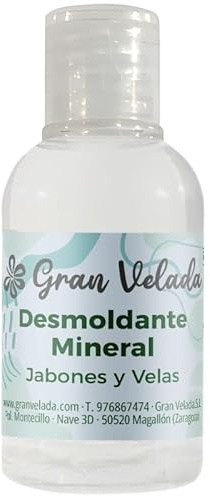 Démoulant liquide minéral pour bougies et savons - Créez des figures parfaites sans qu'elles ne collent - Idéal pour les moules en silicone et métalliques - Facile à appliquer - Flacon de 1000 ml