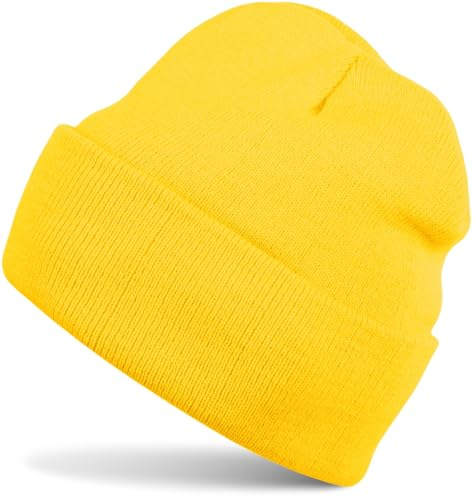 styleBREAKER Unisex Strickmütze Beanie Umschlag Polyacryl | Feinstrick. doppelt gestrickter Bund. Kopfumfang 54-58cm. formstabil. elastisch. winterfest. Einheitsgröße.