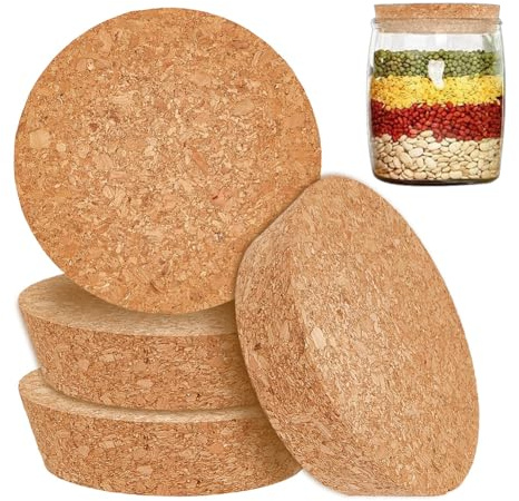 OLYCRAFT Große Korkstopfen 85–100 mm, konische Korkstopfen für Küche, Hochzeit, Konserven, 4 Stück