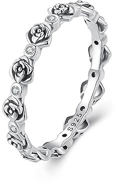 Ringschmuck, Zappelring, Spinnerring gegen Ängste, Damen, Herren, Freundin, Tochter, Teenager-Mädchen, echter S925 Sterling Silber Bandring