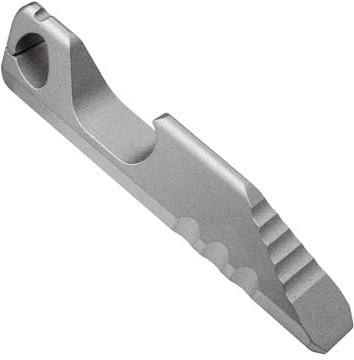 RIVDEE Titanlegierung Multitool, Titanlegierung Brecheisen, Flaschenöffner, Schlüsselanhänger, Nagelzieher, EDC Werkzeug für Outdoor, Camping, Wandern