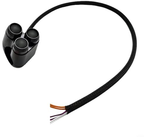 Alanmoship Motorrad 3 Tasten Lenker Controller Schalter Aluminium Steuermodul Kompatibel mit Fernlicht Blinker für Hupe Schwarz