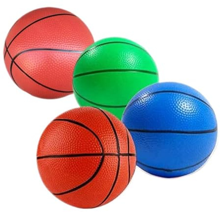 ASQzhuLIWing Ensemble de 4 Mini-Baskets gonflables en Caoutchouc Souple de 12,7 cm, Un Petit Ballon Anti-Stress Portable, idéal pour Les piscines et Les espaces intérieurs et extérieurs