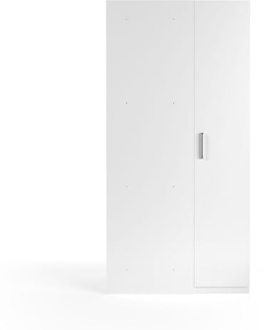 Wasophoogte® Armoire de Rangement - Armoire latérale pour Meuble Machine à Laver - Module M2-700(P)*1150(L)*2350(H) mm - Blanc – Design élégant, Gain de Place et Ergonomique – Facile à Installer