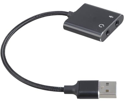 Cavo adattatore per scheda audio stereo USB esterno con foro per cuffie e microfono da 3,5 mm per computer tablet dispositivo mobile adattatore da USB a scheda