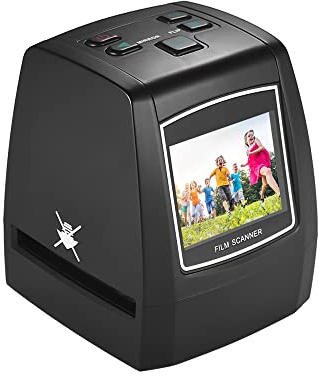 lvifloae EC018 Slide Scanner Film Scanner konverterar 35 mm 135 mm 126 mm 110 mm färg Monokrom Slide Film till digital bild med en 2 4 tums LCD-skärm och enkel laddning av adapter