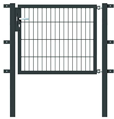 Alberts 646424 Einzeltor Flexo mit Zubehör | verschiedene Breiten und Höhen | anthrazit | Breite 100 cm | Höhe 80 cm