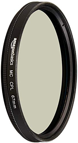 Amazon Basics 67 mm Circular Polarizer Protection Filter for Deeper Colours, Glare and Reflection Reduction, Multi-Coated, Protects from Dust, Dirt and Scratches
