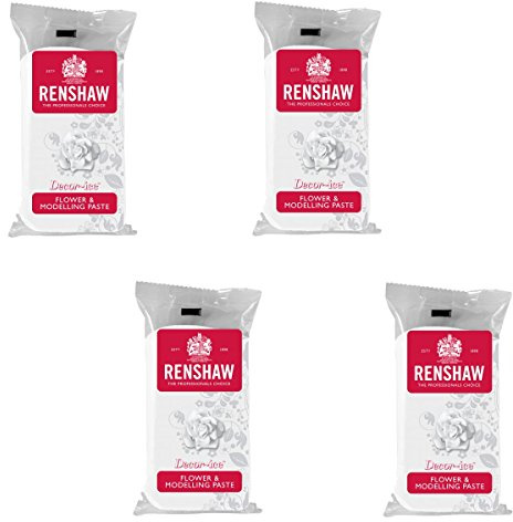 Renshaw Flower and Modelling Paste - WHITE - 1Kg (4 x 250g packs)