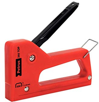 PETRUS 66785 - Clavadora modelo 260 Top para Grapas 530/4-6-8 mm colores rojo/negro