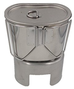 Jolmo Lander Kocher für US Feldflasche,US Armee Militär Kochgeschirr,US Feldflaschenbecher mit Deckel und Canteen Cup Stand aus Edelstahl