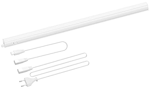 ENUOTEK 8W LED Unterbau Lampe Lichtleiste Küche Unterbauleuchte Wandlampe Anschließbar mit Schalter und Netzstecker, Lampe Länge 573MM, 960Lm Neutralweiß Beleuchtung 4000K, 1er