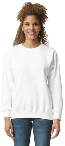 Gildan Adult Fleece Crewneck Sweatshirt, Style G18000, Multipack, White (1-Pack), X-Large