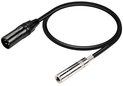 PNGKNYOCN XLR à 1/4 TS câble asymétrique XLR mâle à 6,35 mm ts mono femelle Jack microphone câble audio pour Haut - parleurs, scène, DJ, etc (0,5 m)