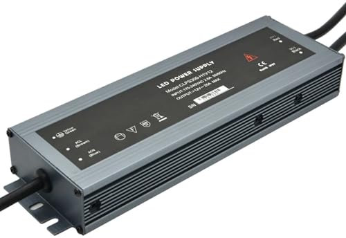 EGTDSFGJA Fuente de alimentación de 12 V Resistente al Agua IP67 300W 230V 220V CA a CC Transformador de iluminación de 12 voltios Controlador LED ultradelgado for LED