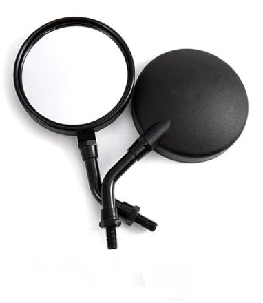 Lenkerendenspiegel Für Y&amaha FZ1 FZ6 FZ09 FZ8 XSR 700 XSR 900 YZF R125 Retro Motorrad Rückspiegel 8/10 Mm Seitenspiegel Rückspiegel Seitenansicht am Lenker(Schwarz - kurze Stange)