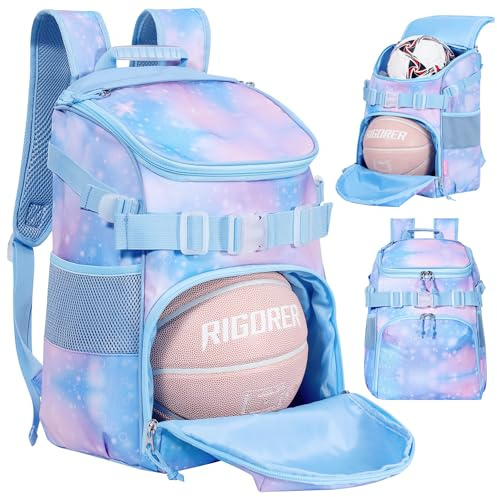 TRAILKICKER Basketball-Rucksack für Damen, geeignet für Fußball, Volleyball, Baseball, Fußball, Sportrucksack, Trainingsausrüstung, Tasche für Team