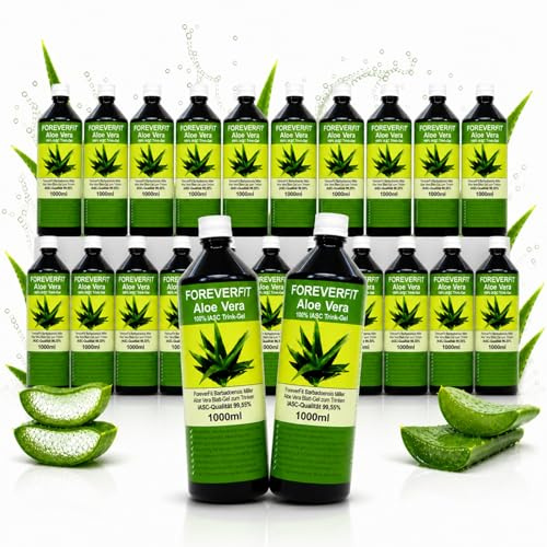 Aloe Vera Trinkgel 24 x 1000ml Barbadensis Miller Blattgel unverdünnt KEIN Saft KEIN Konzentrat OHNE künstliche Vitamine. Acemannan bis 1200mg/Liter. 30244