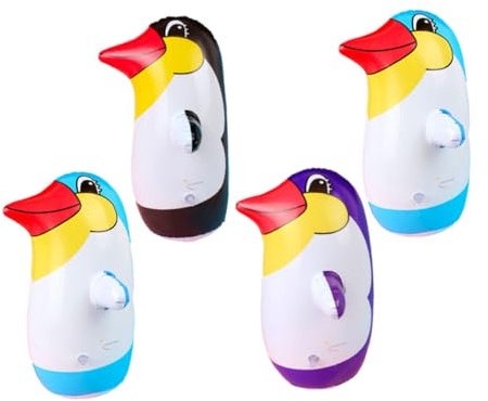 POPETPOP 4pcs Penguin Tumbler Toys Inflatable Ornament for Christmas Garden Decoration Animal Tumbler Toy Boys and Girls Decor