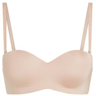 Hunkemöller Gepolsterter trägerloser Push-Up BH mit Bügeln Smooth - Rugby tan - 75B