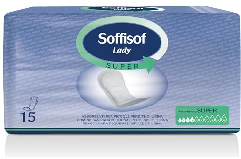 Soffisof Lady Super Classic - 15x Assorbenti Femminili Post Parto per Perdite Urinarie - Assorbenti Post-Parto Incontinenza Donna - Assorbenza fino a 4 Gocce, Confezione Singola