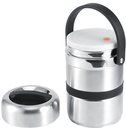 Acouto Tragbarer Stainl -Stahl Multilayer Isoliertes Thermisches Lu -Box -Lebensmittel -Behälter Tabelle 1.8l Lu Boxfood Boxfood Contenterthermale Lu Boxinseled Lu BoxKitchen Tool Eco -freundlich Die