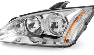 SSUYGF Conjunto Faros Delanteros Automóvil Para Ford Para Focus 2005 2006 2007 2008 Conjunto Faros Delanteros Coche Lámpara Luz Alta Luces Giro Luces Circulación Nocturna(White left side)