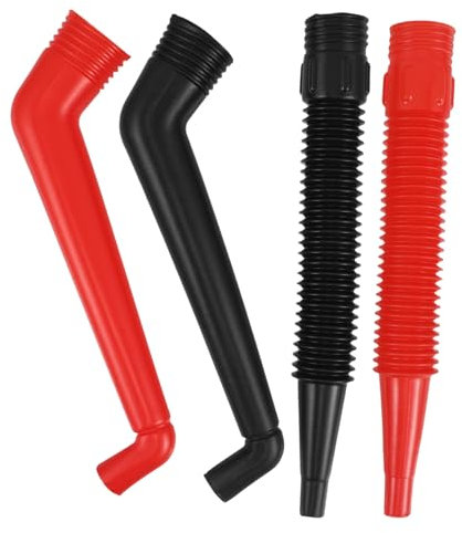 Luxshiny 4piezas Embudo De Mangueras Flexibles y Curvadas Para Cambios De Vehículos y Motocicletas Plástico Resistente y Portátil