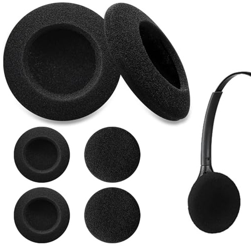 Ohrpolster Kompatibel mit Logitech Headset - 3 Paar Schwarz Kopfhörer Schaumstoff Ersatz, Ohrpolster für Kopfhörer Schutzüberzug (50mm, H330 / H340 / 110 / H111)
