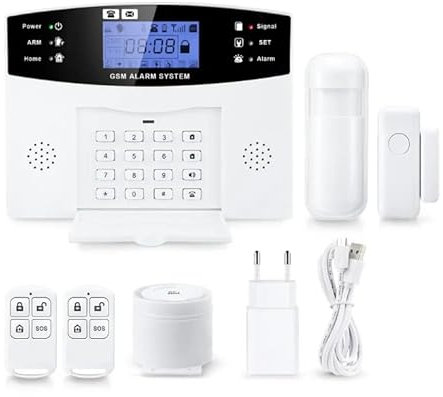 Centrale antifurto TUYA Smart Home WIFI GSM con sensori e sirena, allarme, estensibile con accessori sensori, sirene, controllo remoto da app, multilingua