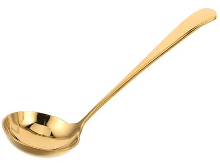 ABOOFAN Cuillère Ronde Épaisse Acier Inoxydable Ustensile Pour Cuisiner Et Servir Ragoûts Sauces Avec Long Manche