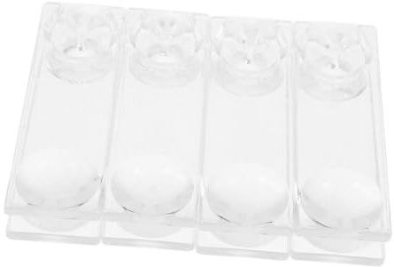 WEKAMOS 4pcs Clear Plastic Curtain Pull Handles for Blinds Ergonomic Window Blind Accessories and Elegant Cord Knobs for Roman Shades