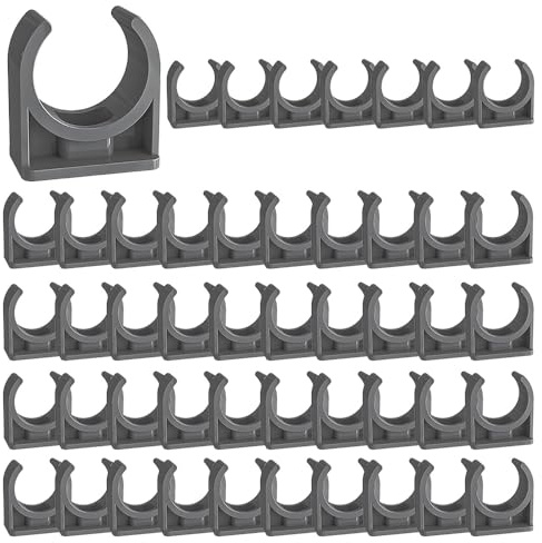 TONGIHS 48 pezzi Clip fisse a forma di U Clip, Fascette Stringitubo, Clip per Tubi, per fissare tubi in acciaio inossidabile, tubi in plastica, tubi in gomma, tubi del gas