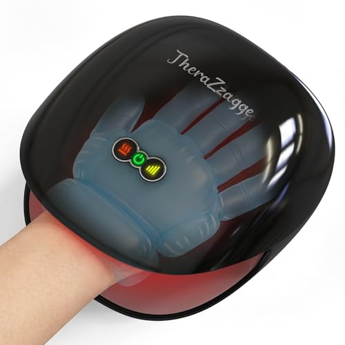 THERAZZAGGE Hand Massager for Arthritis and Carpal Tunnel, FSA Eligible HSA Cordless Hand Massager with Heat and Compression, 3 Intensities & 3 Modes,Relaxation at Office/Home