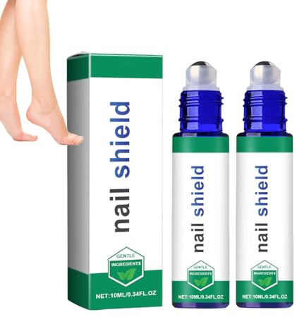 Vernis à Ongles Fortifiant 2 Pièces, Stick à Ongles Roll-On 10 M, Stick Antifongique Nailshield, Fortifiant Naturel Pour Ongles, Soin Hydratant Et Nourrissant Pour Ongles AbîméS Et DécoloréS