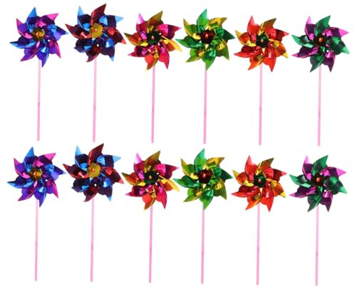 BESPORTBLE Molinetes De Viento Coloridos para Niños 100 Unidades Tamaño Pequeño Juguete Giratorio Decoración De Jardín Fiestas y Eventos Infantiles