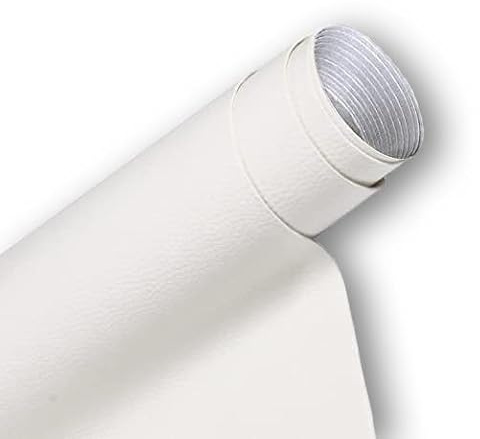 HAPPERS Polipiel adhesiva para tapizar, Cuero Adhesivo, Parche asiento moto Blanco 20x100 para Sofás, Asiento coche, Silla De Oficina, Cabecero, Bolsos