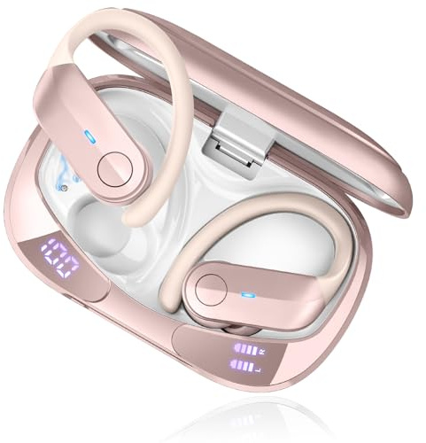 Ltinist Ecouteurs Bluetooth sans Fil Sport,Ecouteurs sans Fil 70H Autonomie | Écouteur Blutooth 5.4 Étanches IPX8, HiFi Stéréo Oreillette Bluetooth avec ENC Réduction Bruit Mic, USB-C Charge/LED Casque