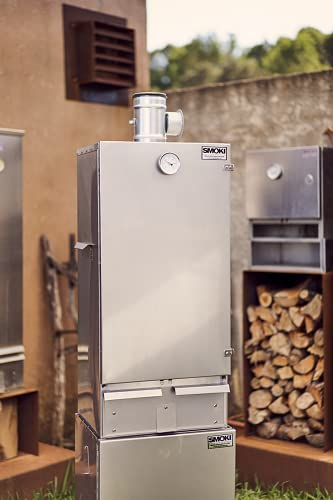 SMOKI: Horno de ahumar aislado 85 x 39 x 33 cm de acero inoxidable V2A