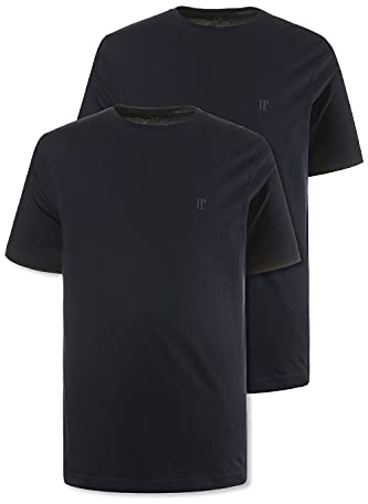 JP 1880 Herren Bis 8XL, T-Shirt im Doppelpack, Basic-Shirt aus Reiner Jerseyqualität, Rundhals, Bequeme Passform T-Shirt (2er Pack)