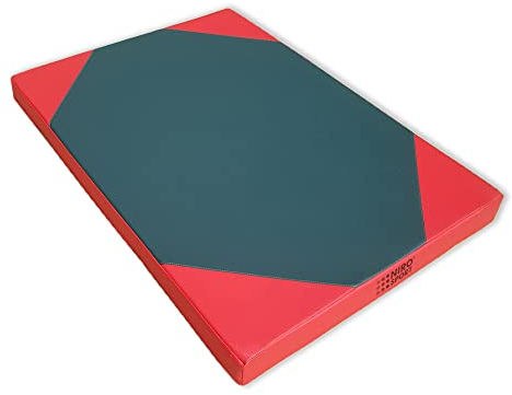 NIROSPORT colchoneta deportiva,100x70x8cm Verde/Rojo alfombrilla de gimnasia,colchoneta de ejercicio