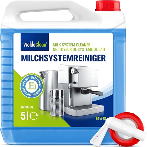 Milchsystemreiniger für Kaffeevollautomaten & Milchaufschäumer – 5l Spezialreiniger für saubere Milchsysteme, entfernt Milchfette & Eiweißablagerungen